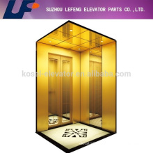 Titanium gold stainless steel hairline passenger elevator supplier